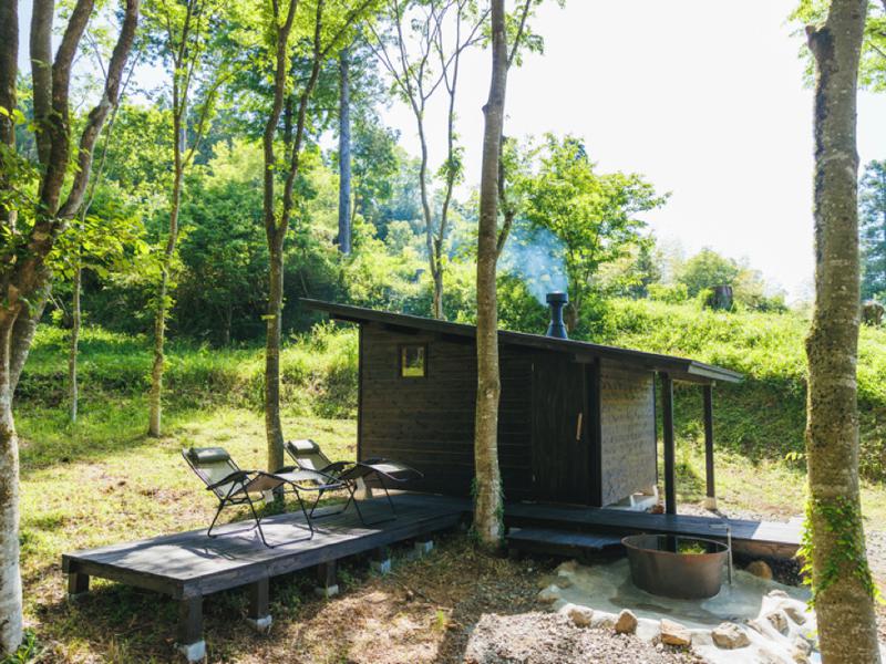 森のサウナ in吉原ごんべえ村(南小国町)|共用水風呂7℃