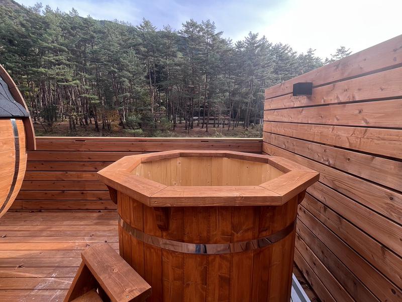 FOREST DOME 付知峡(中津川市)|共用水風呂6℃