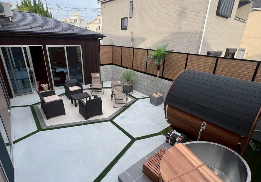 水風呂　サイズ　事例