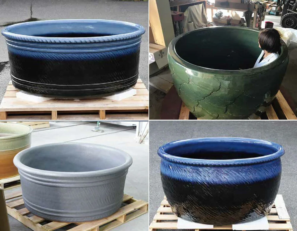 水風呂　信楽焼　手捻り