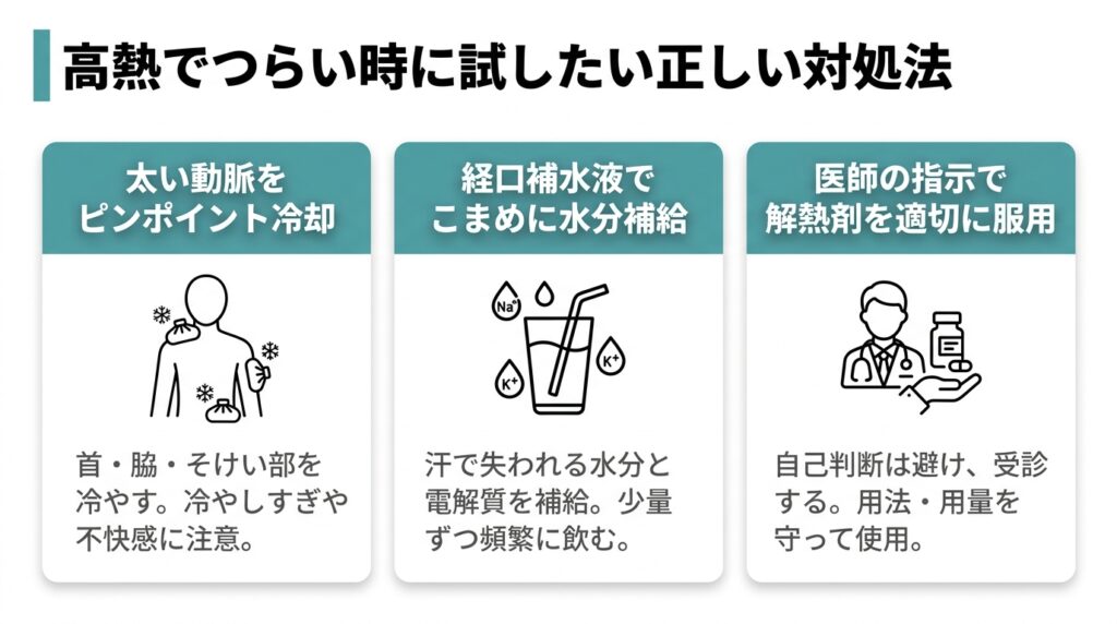高熱でつらい時に試したい対処法