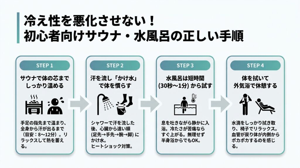 初心者サウナ　水風呂の正しい手順